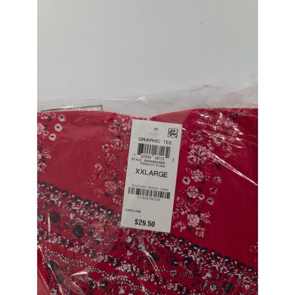 Style & Co Petite Paisley Flag Graphic T-Shirt Paisley Flag XXL - Picture 3 of 3